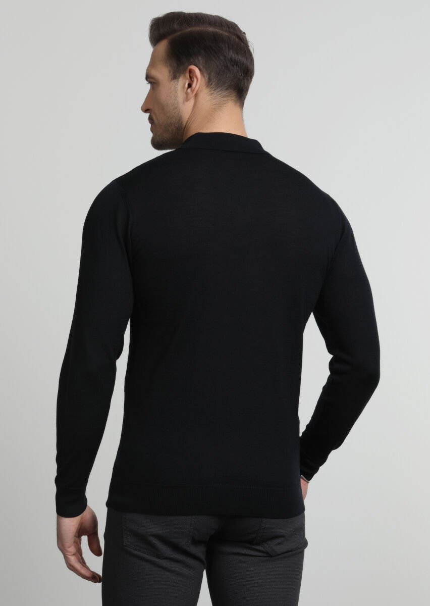 Black Knitwear Sweatshirt - 4