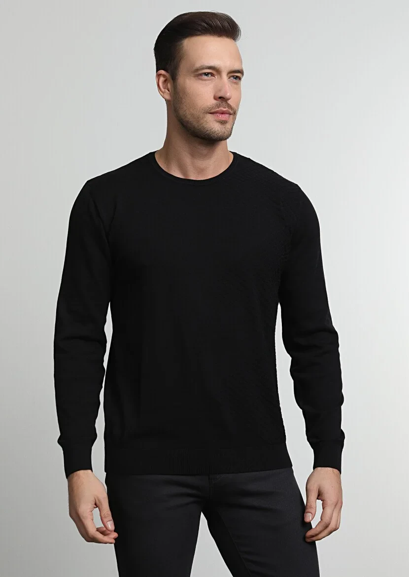 Black Knitwear Sweatshirt - 3