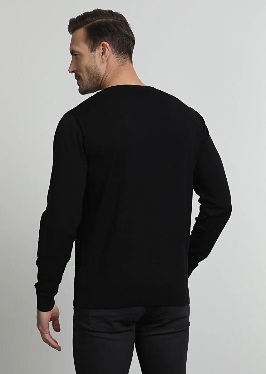 Black Knitwear Sweatshirt - 4