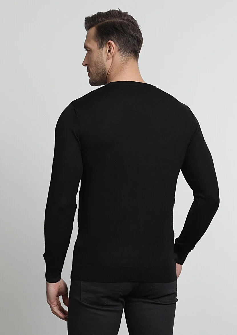 Black Knitwear Sweatshirt - 4