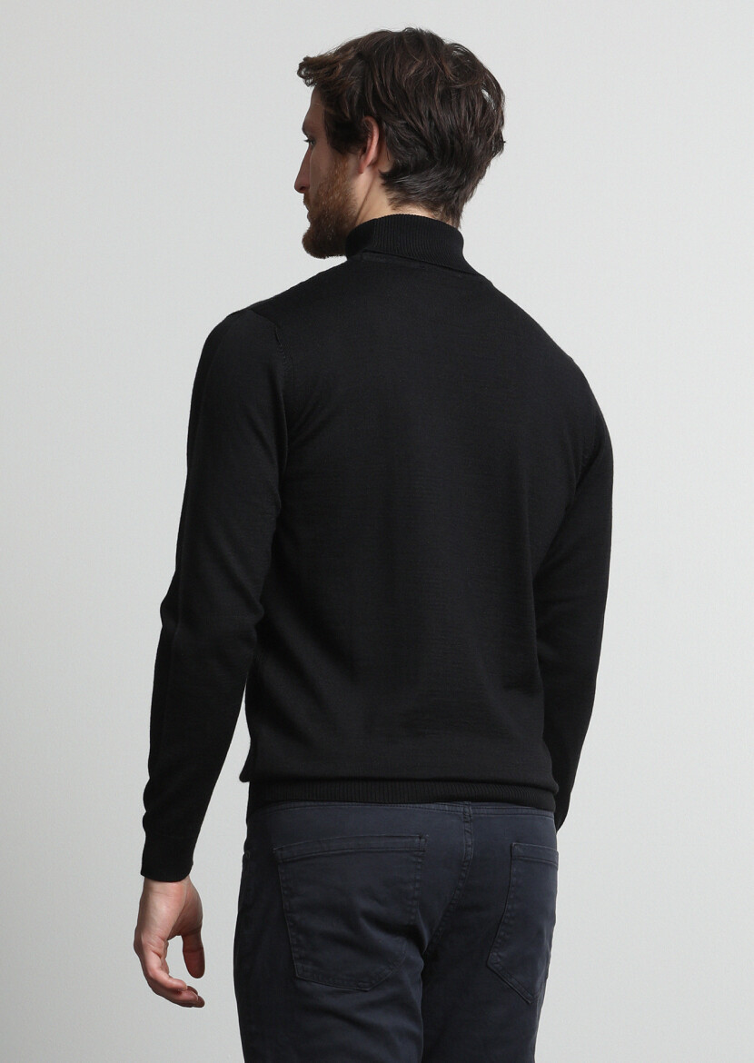 Black Knitwear Sweatshirt - 3