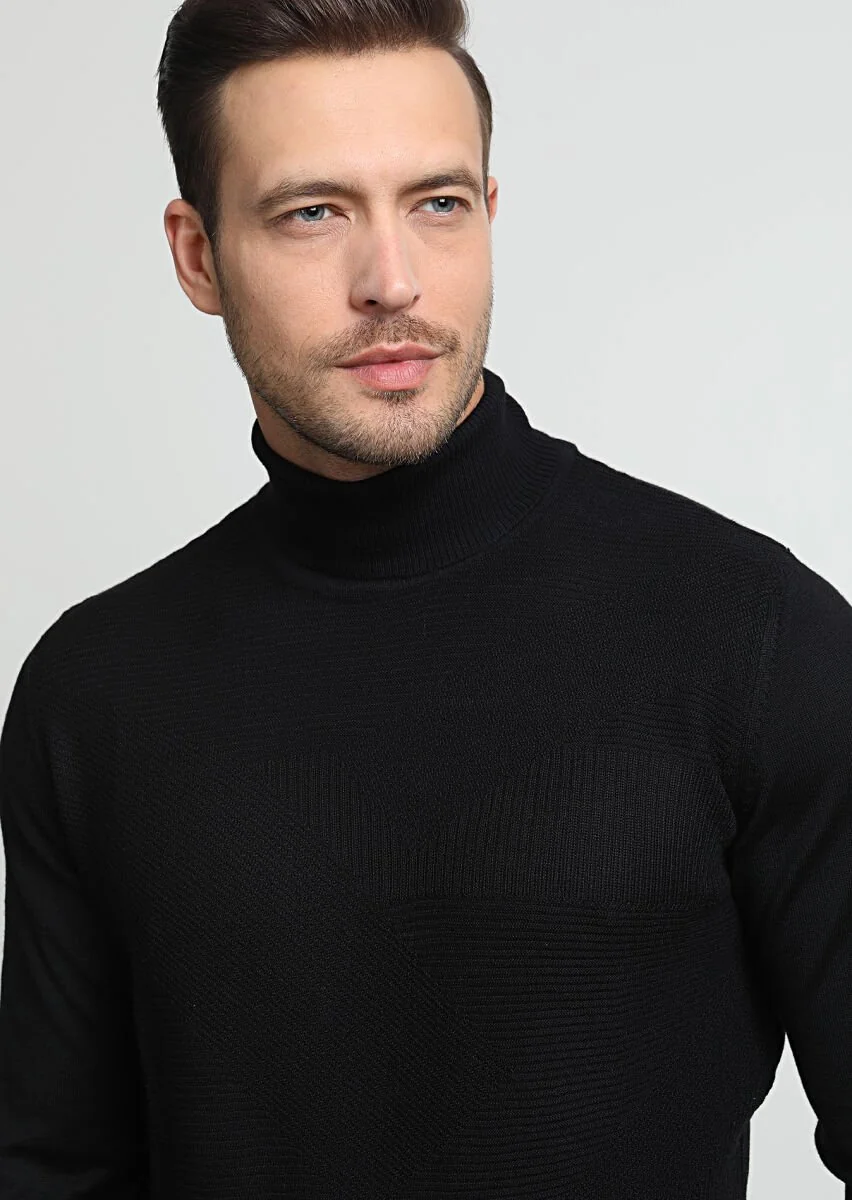 Black Knitwear Sweatshirt - 2