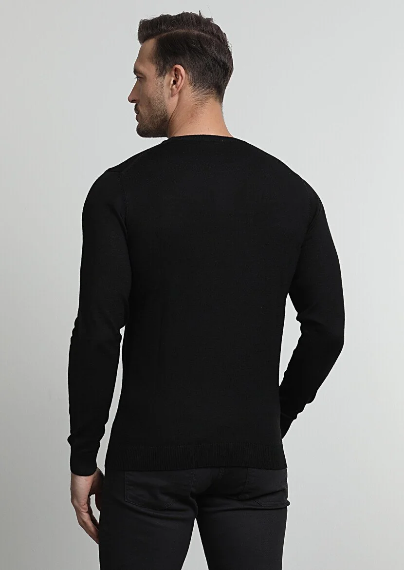 Black Knitwear Sweatshirt - 4
