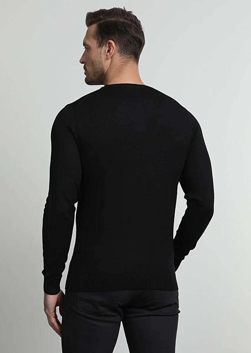 Black Knitwear Sweatshirt - 4