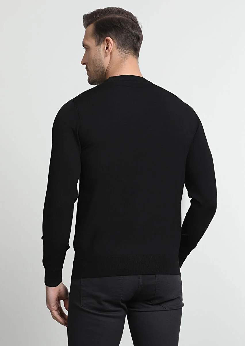 Black Knitwear Sweatshirt - 4