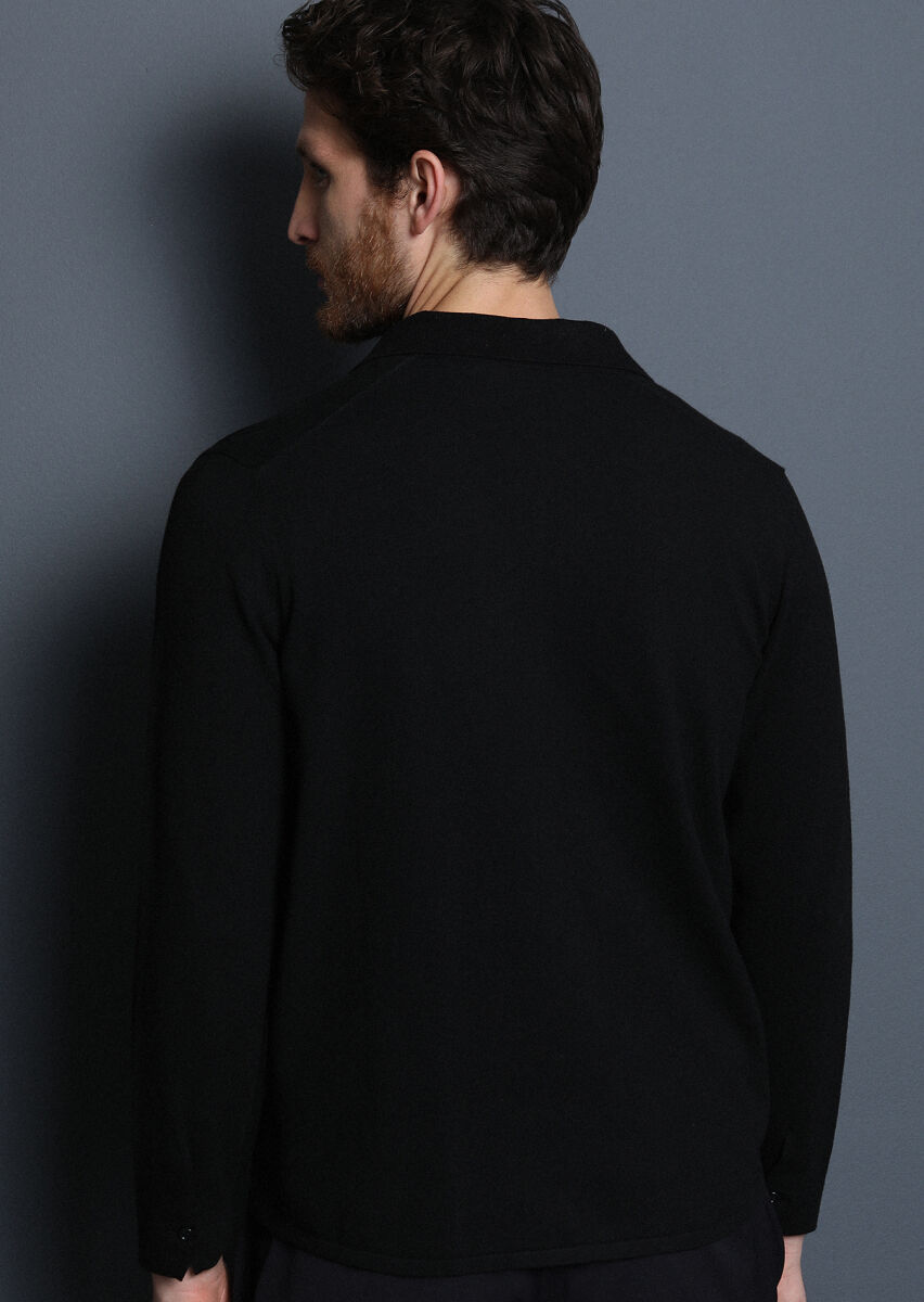 Black Knitwear Sweatshirt - 5