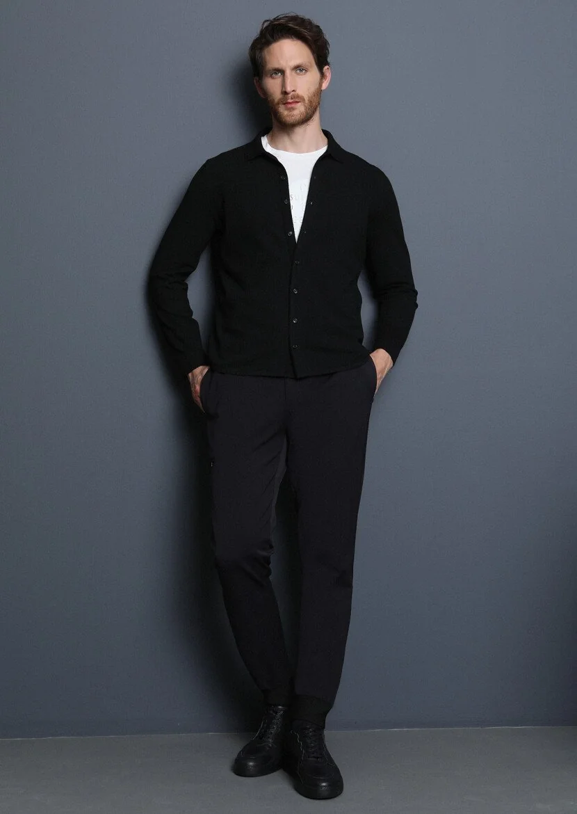 Black Knitwear Sweatshirt - 3