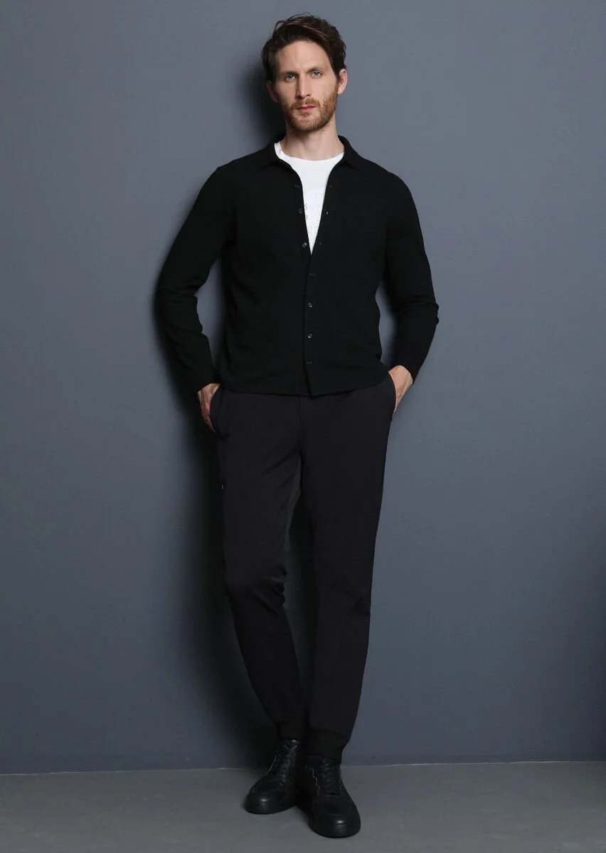 Black Knitwear Sweatshirt - 3