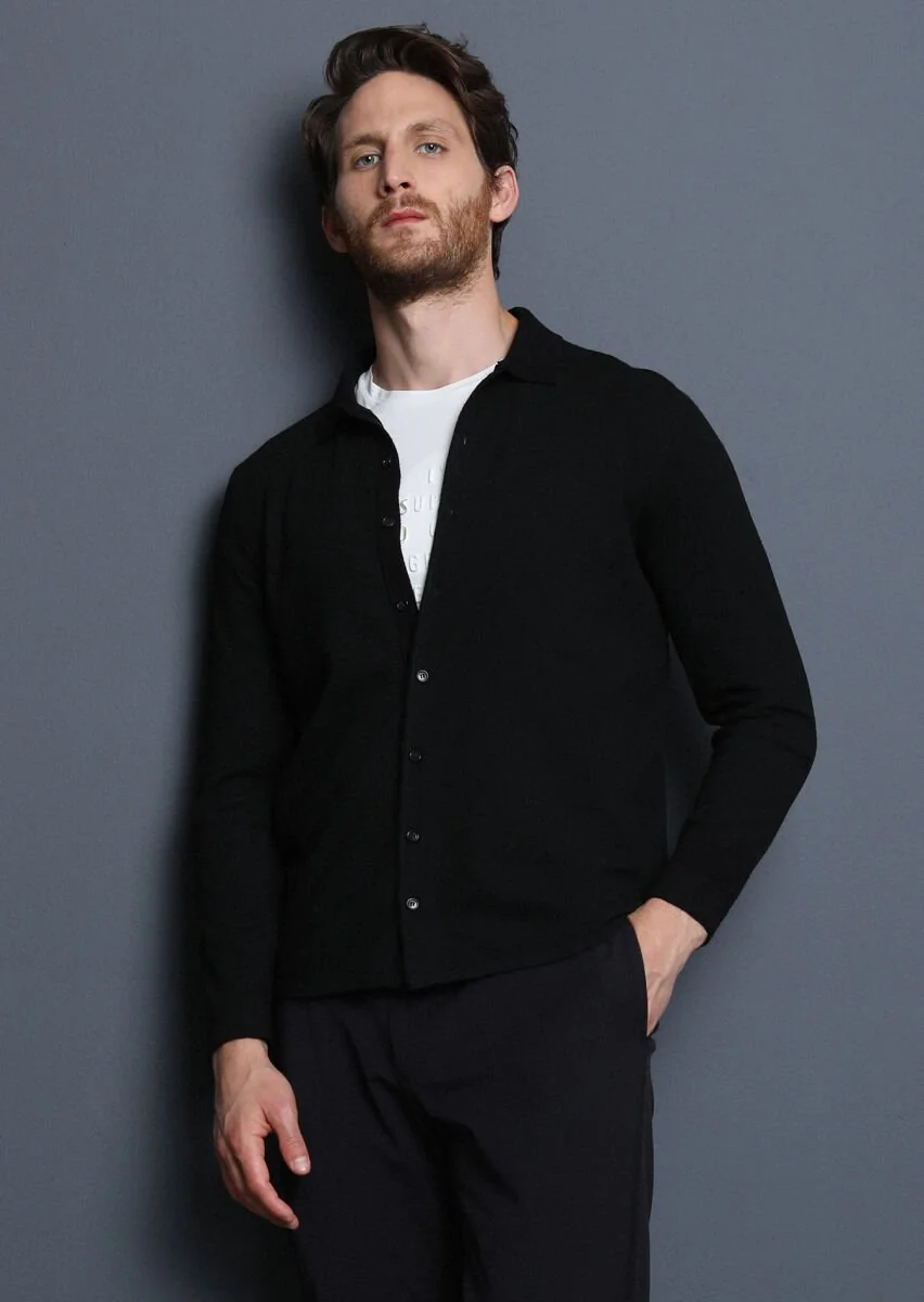 Black Knitwear Sweatshirt - 4
