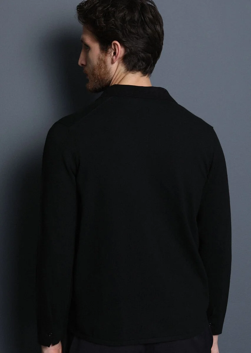 Black Knitwear Sweatshirt - 5