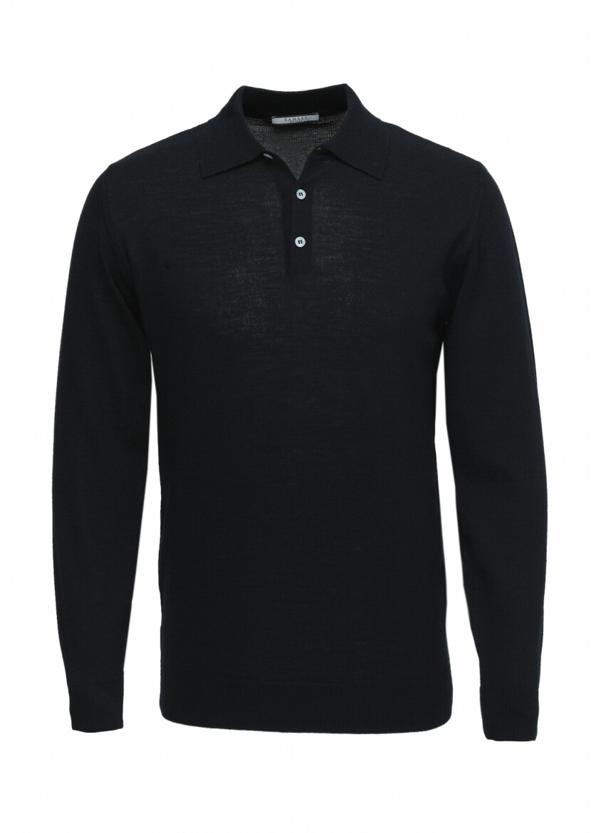Black Knitwear Sweatshirt - 5
