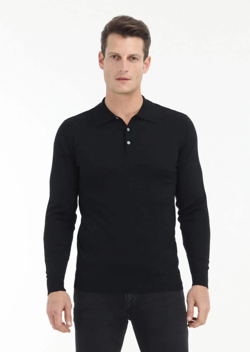 Black Knitwear Sweatshirt - 2