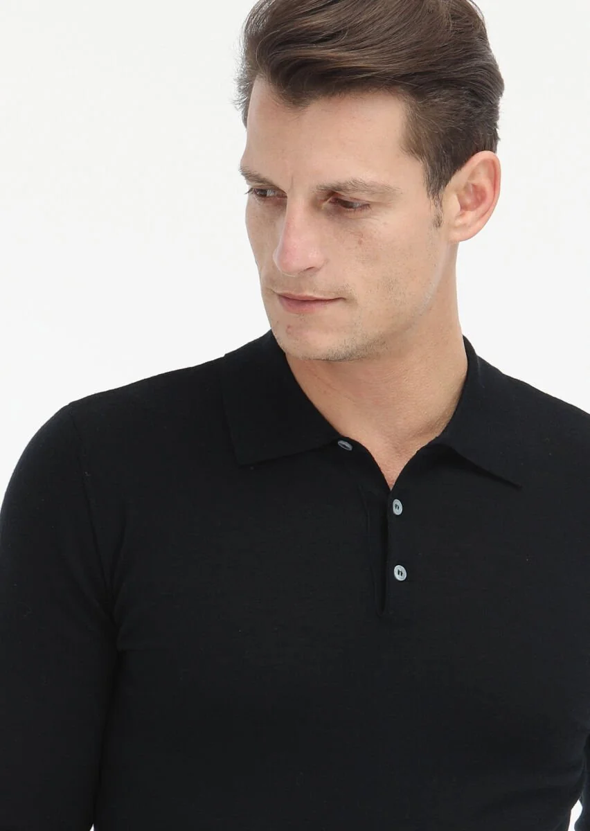 Black Knitwear Sweatshirt - 3