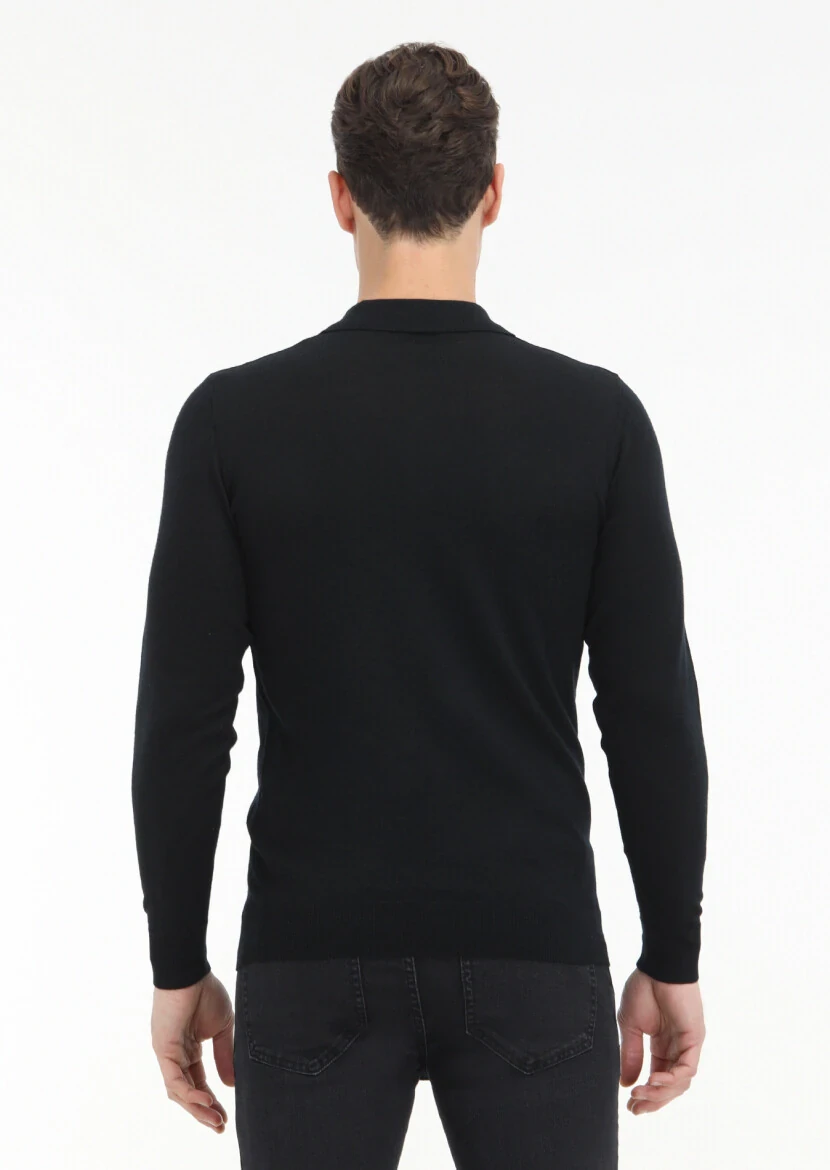 Black Knitwear Sweatshirt - 4
