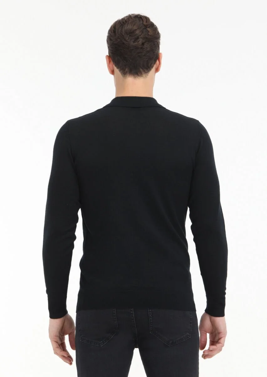 Black Knitwear Sweatshirt - 4