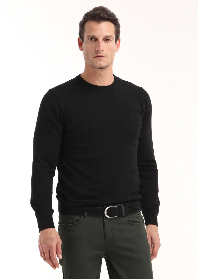 Black Knitwear Sweatshirt - 2