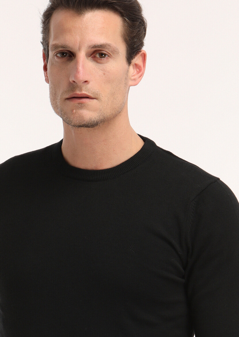 Black Knitwear Sweatshirt - 3