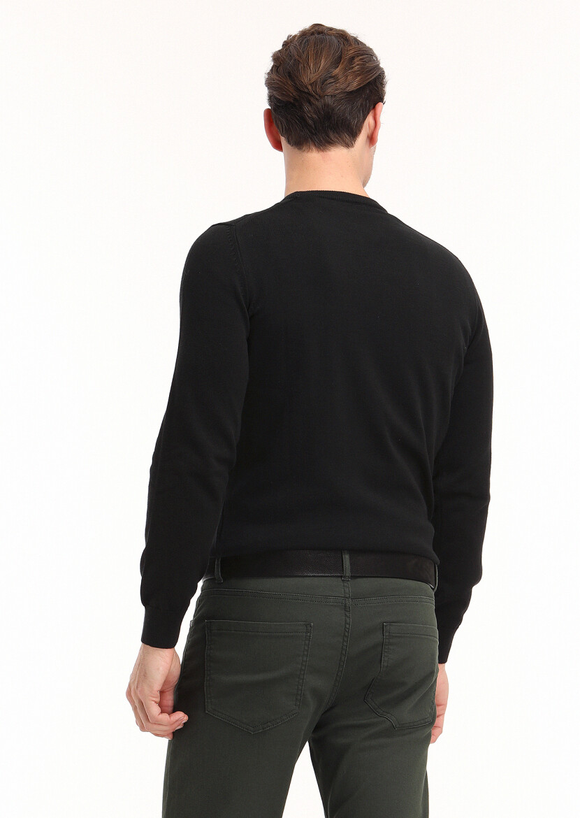 Black Knitwear Sweatshirt - 4