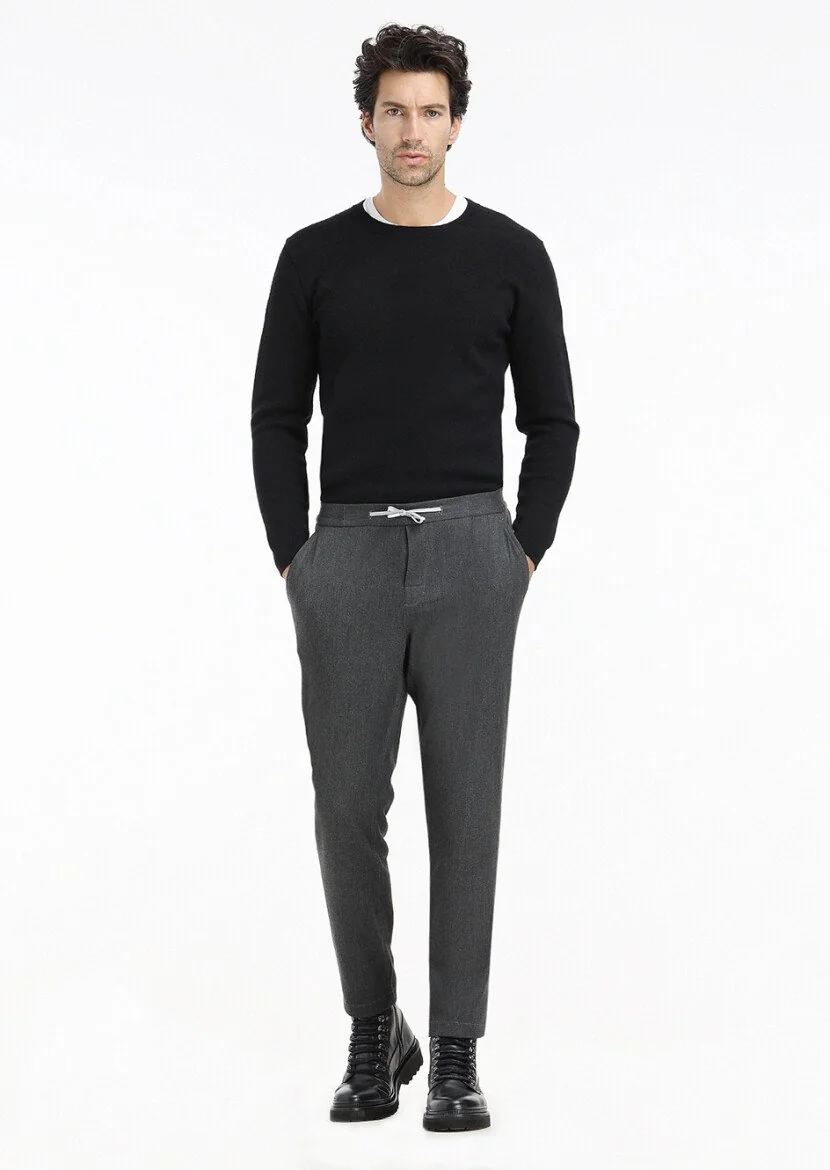 Black Knitwear Sweatshirt - 1