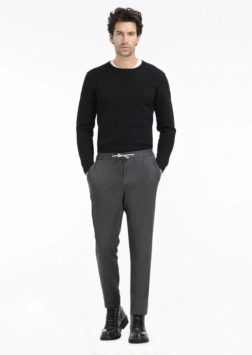 Black Knitwear Sweatshirt - 1