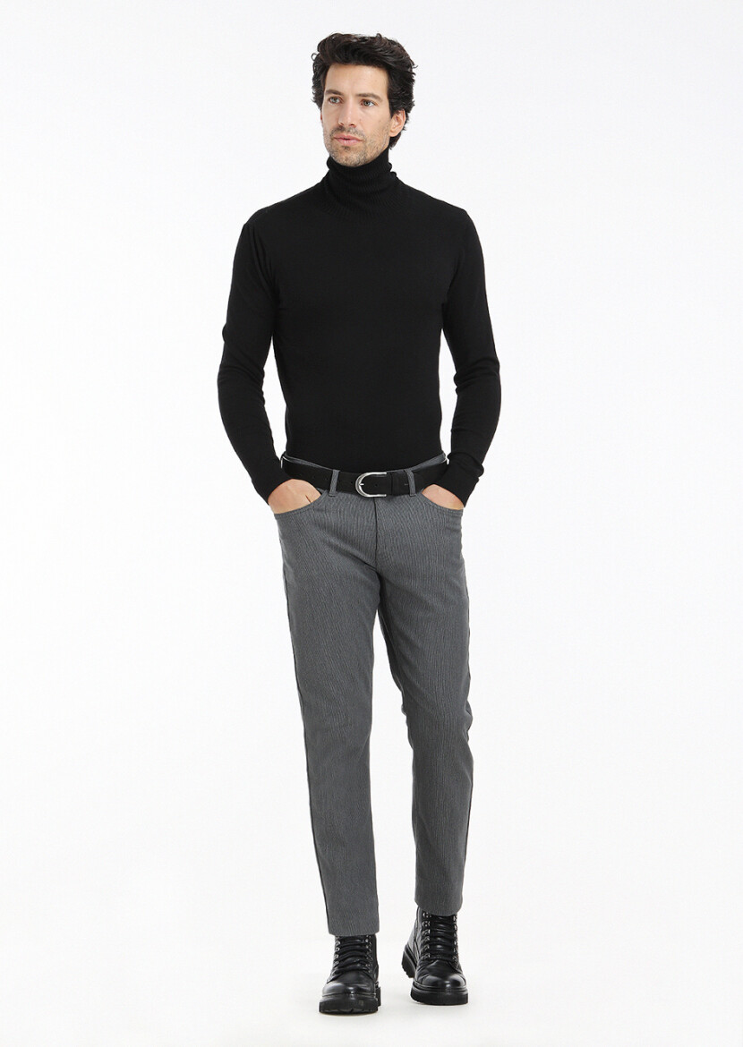Black Knitwear Sweatshirt - 1