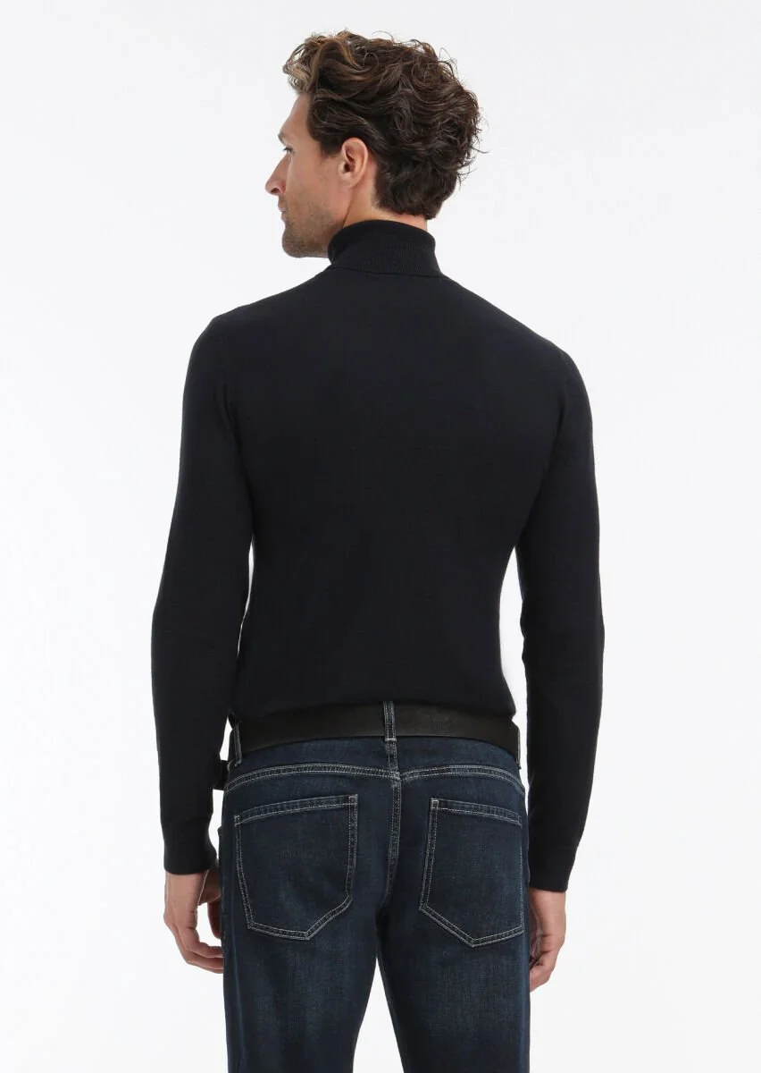 Black Knitwear Sweatshirt - 5