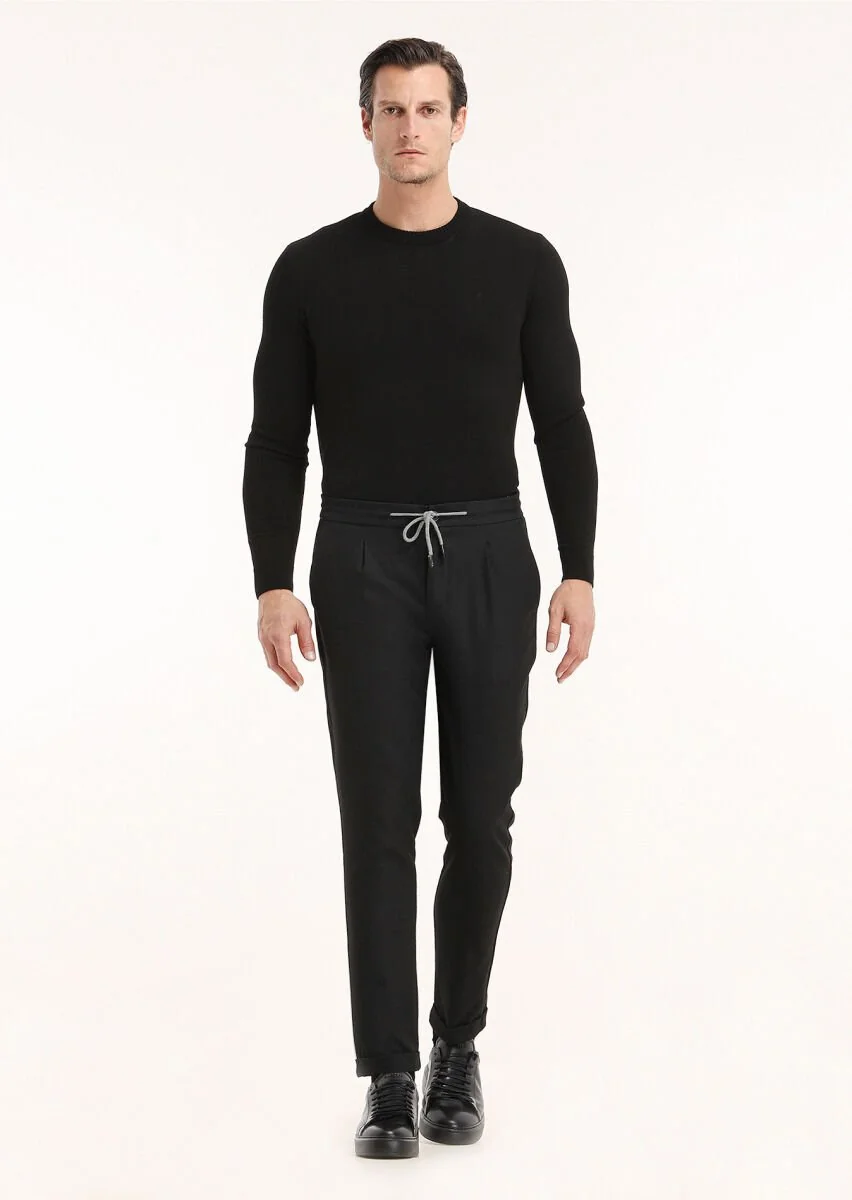 Black Knitwear Sweatshirt - 2