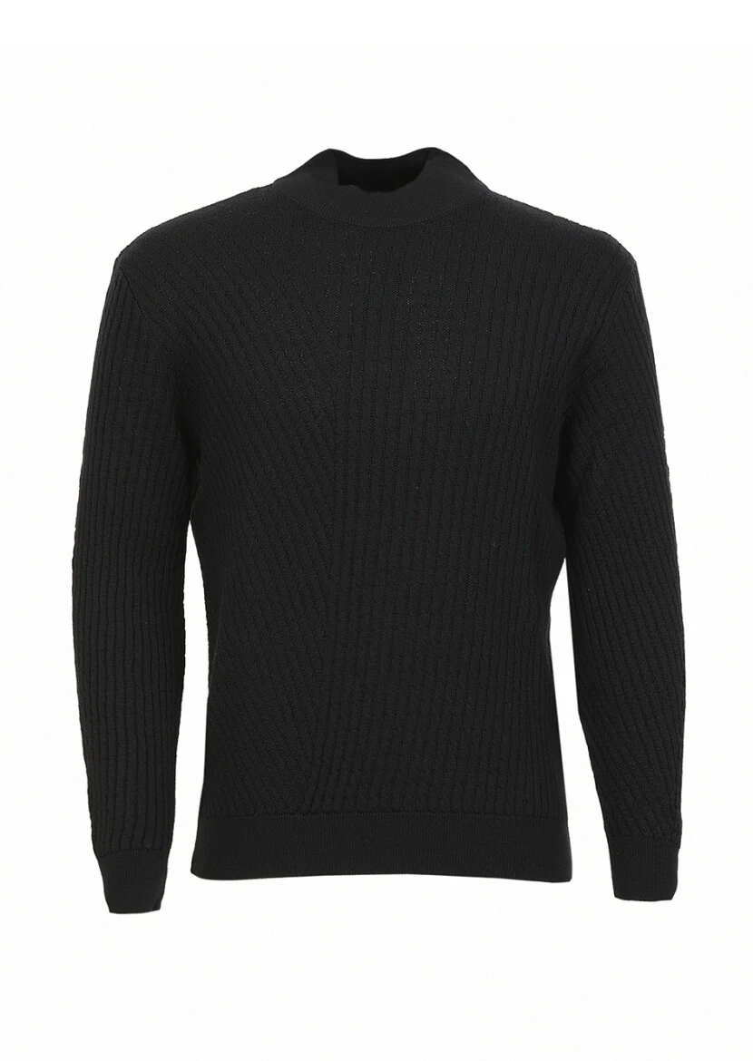 Black Knitwear Sweatshirt - 6