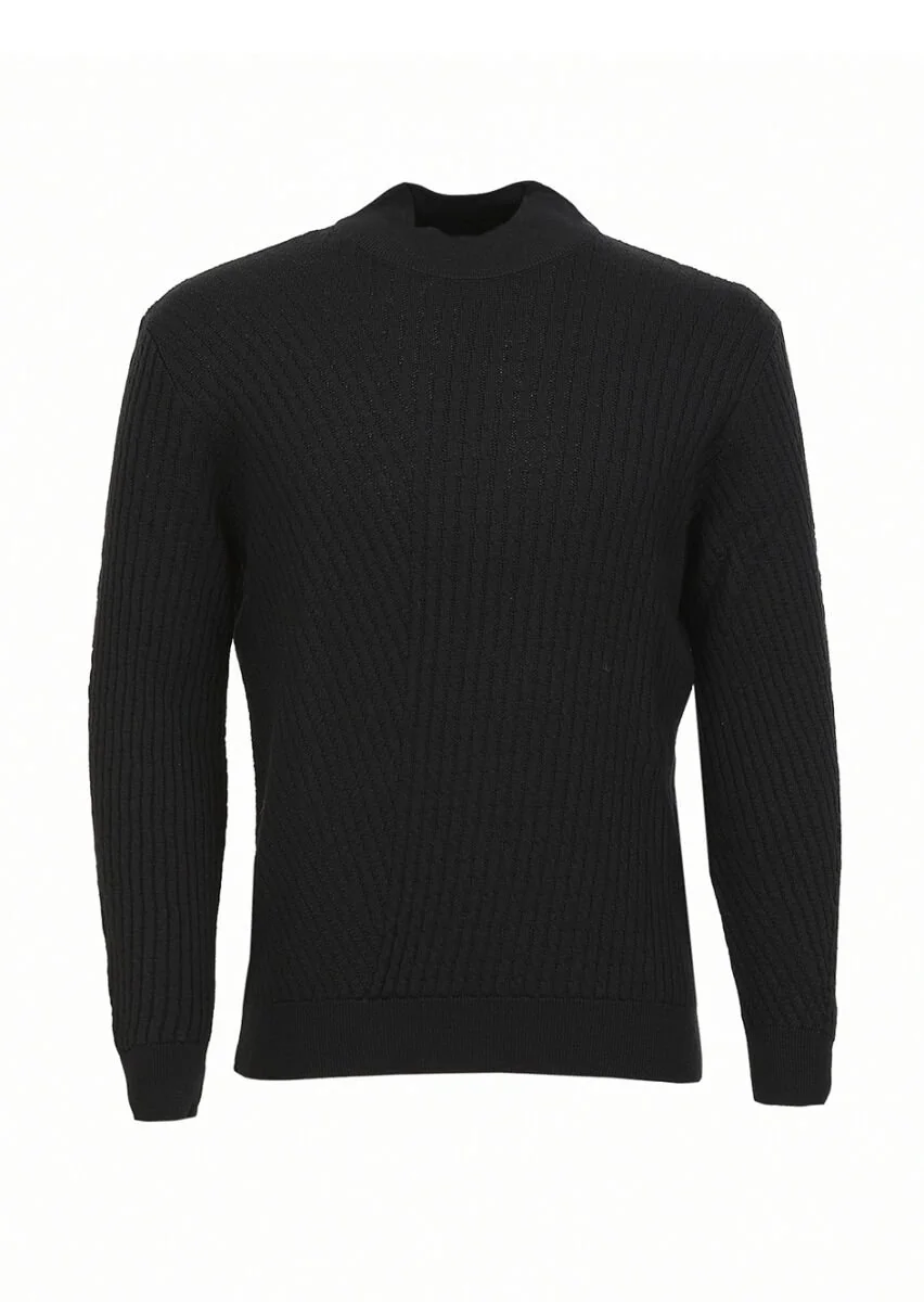 Black Knitwear Sweatshirt - 6