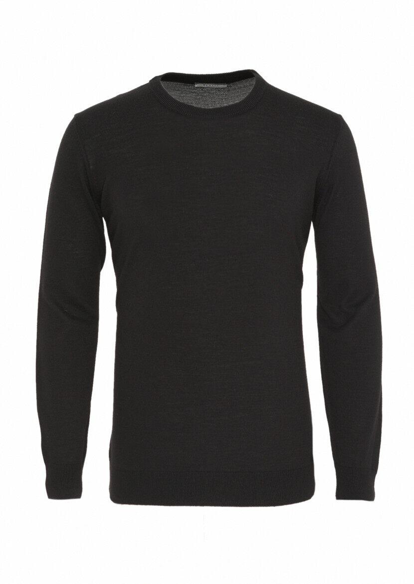 Black Knitwear Sweatshirt 