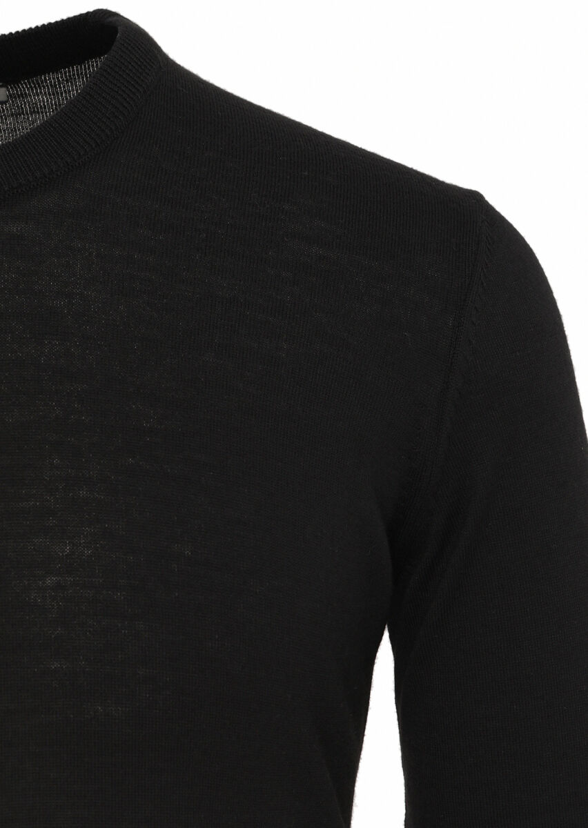 Black Knitwear Sweatshirt - 2