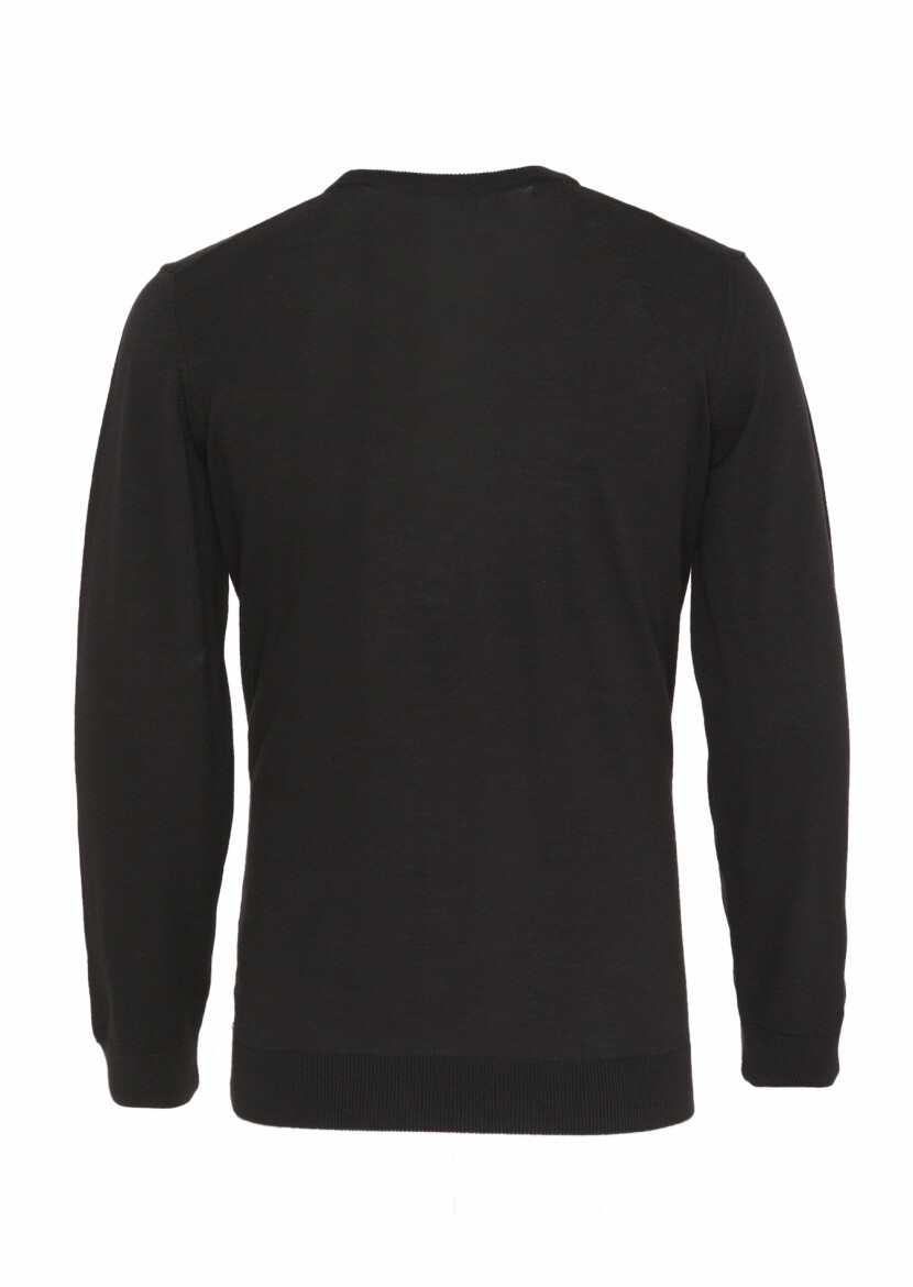 Black Knitwear Sweatshirt - 4