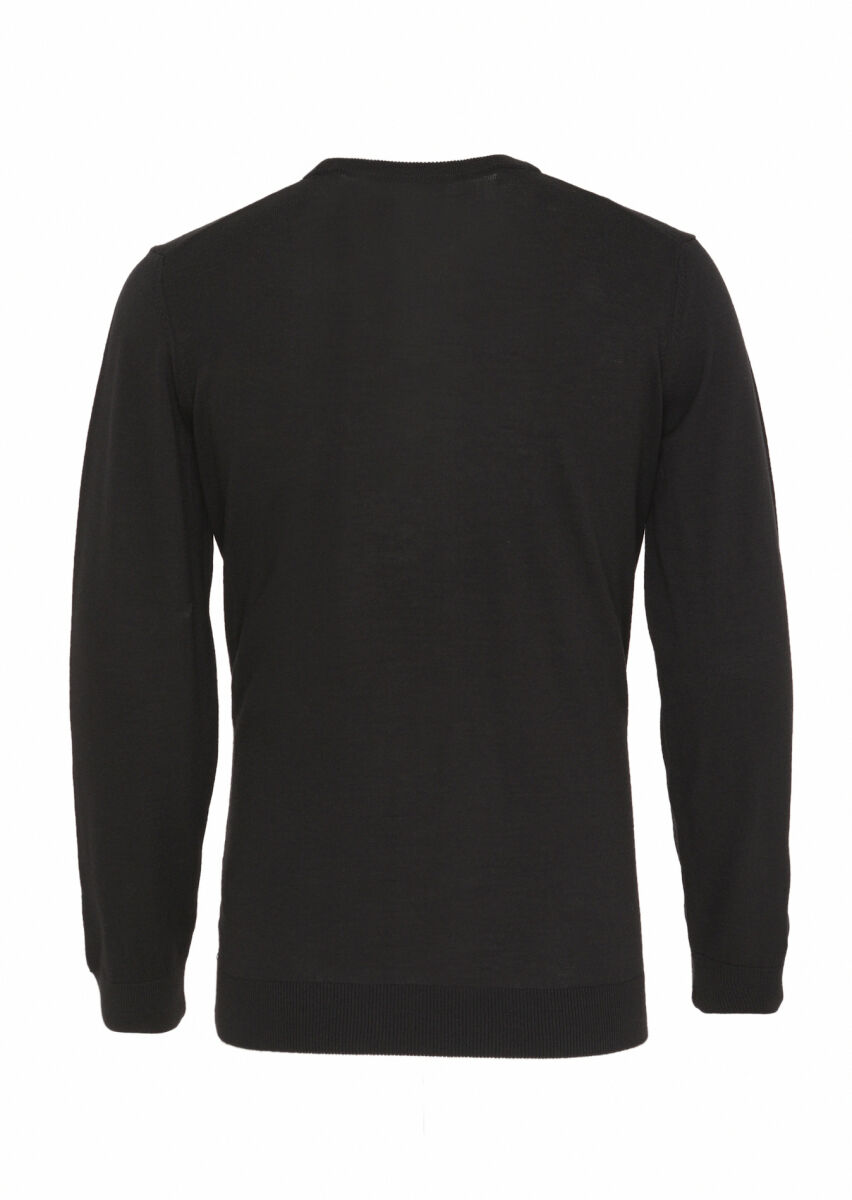 Black Knitwear Sweatshirt - 4