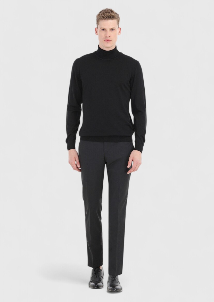 Black Knitwear Sweatshirt 