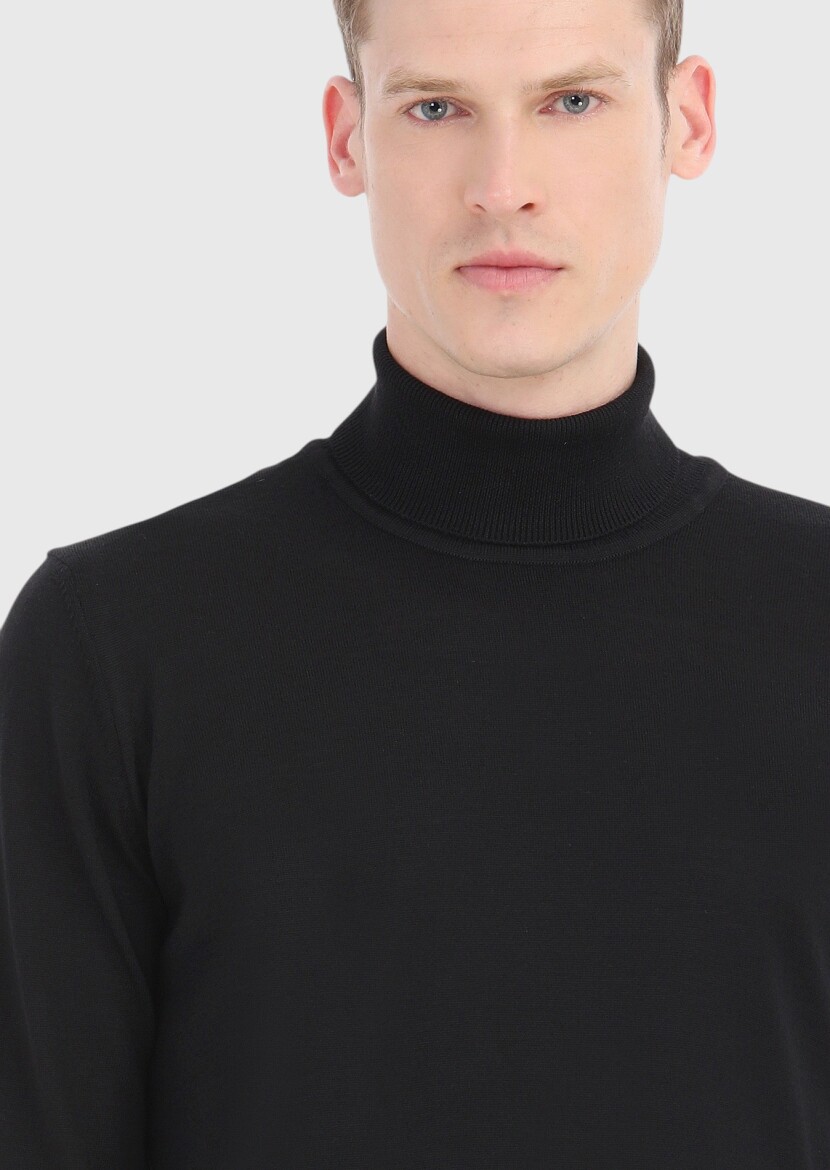 Black Knitwear Sweatshirt - 4