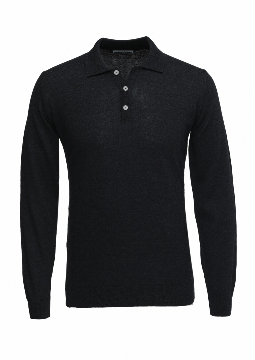 Black Knitwear Sweatshirt - 5