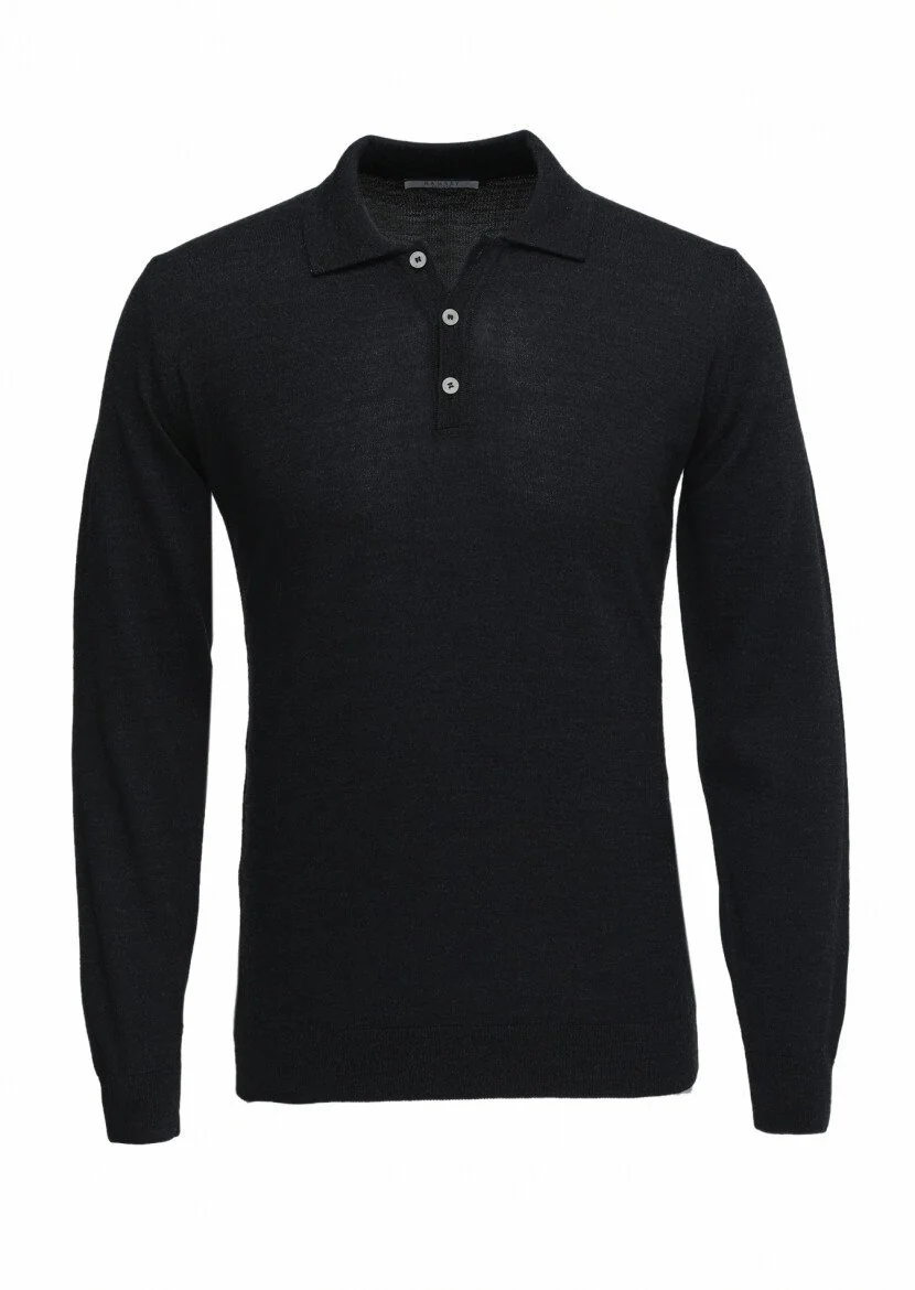 Black Knitwear Sweatshirt - 1