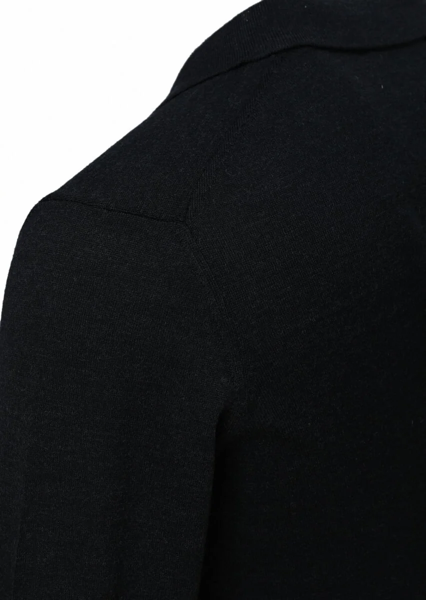 Black Knitwear Sweatshirt - 3