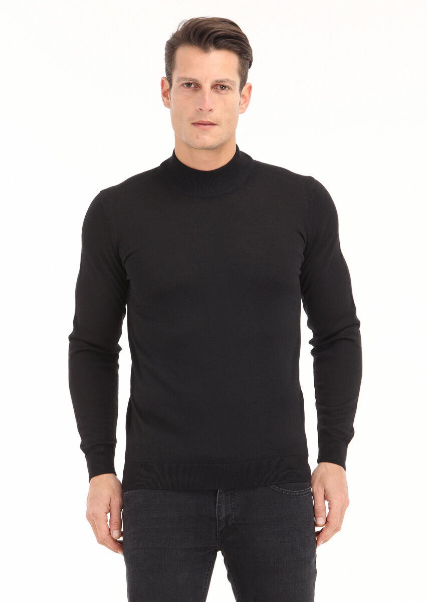 Black Knitwear Sweatshirt - 2