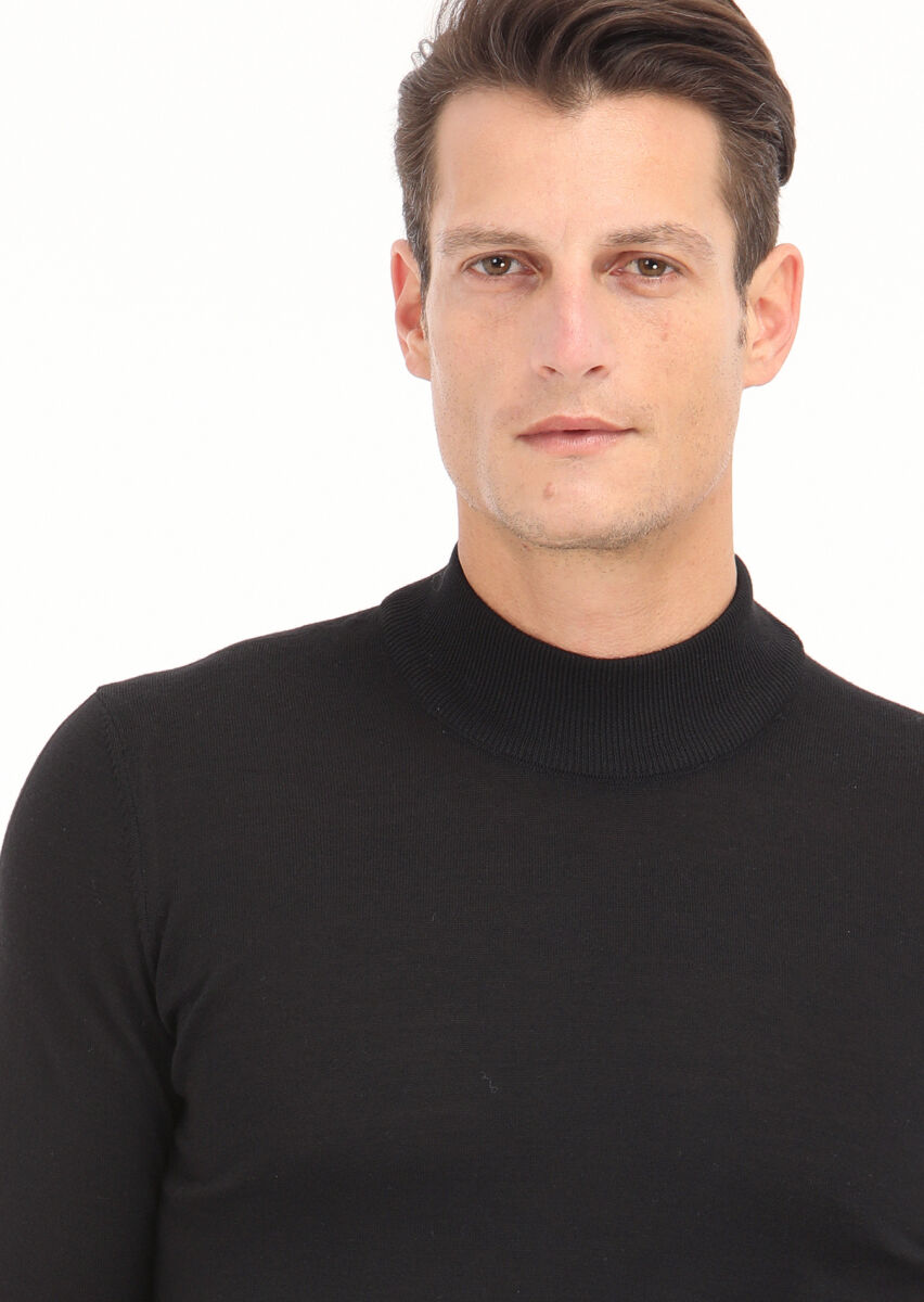 Black Knitwear Sweatshirt - 3