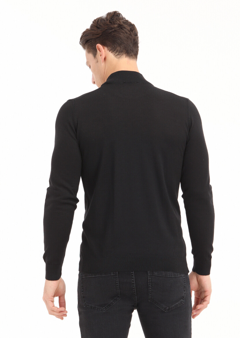 Black Knitwear Sweatshirt - 4