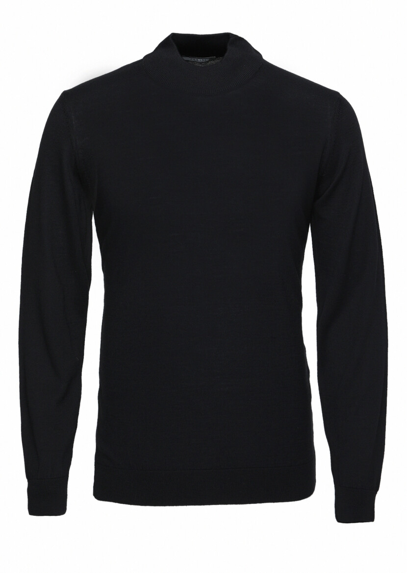 Black Knitwear Sweatshirt - 5