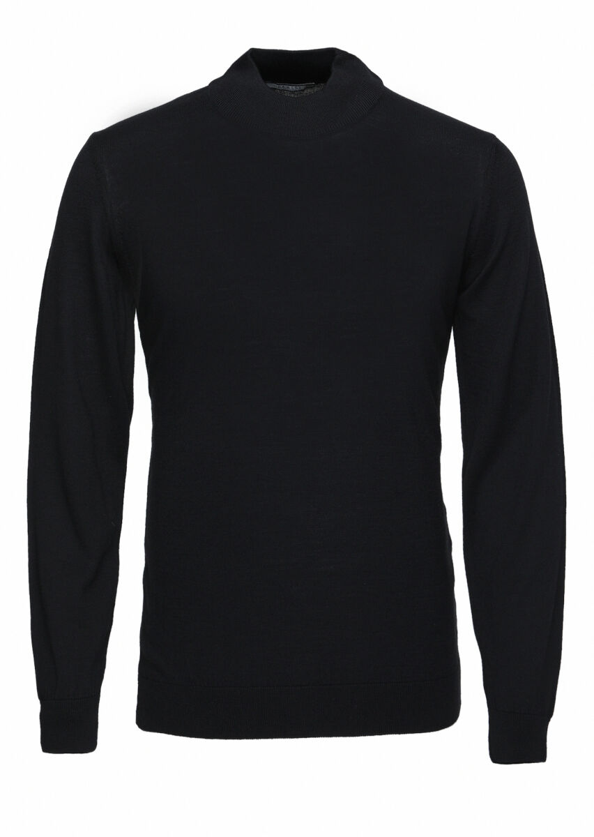 Black Knitwear Sweatshirt - 5