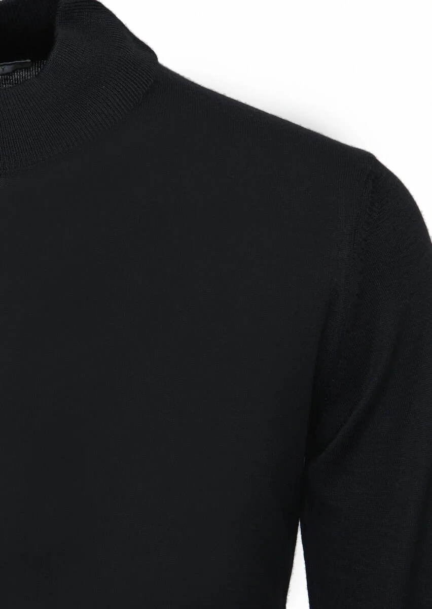 Black Knitwear Sweatshirt - 2