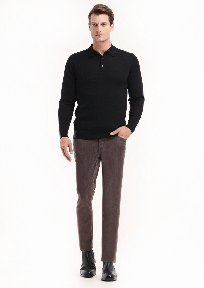 Black Knitwear Sweatshirt 