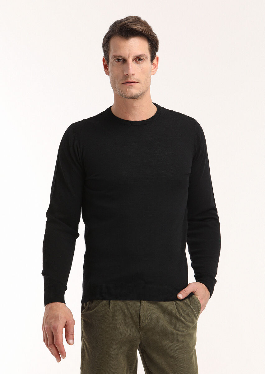 Black Knitwear Sweatshirt - 2