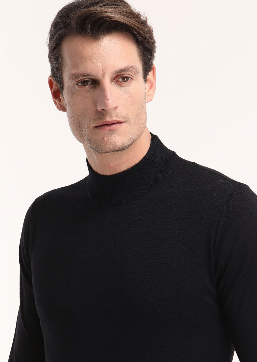 Black Knitwear Sweatshirt - 2