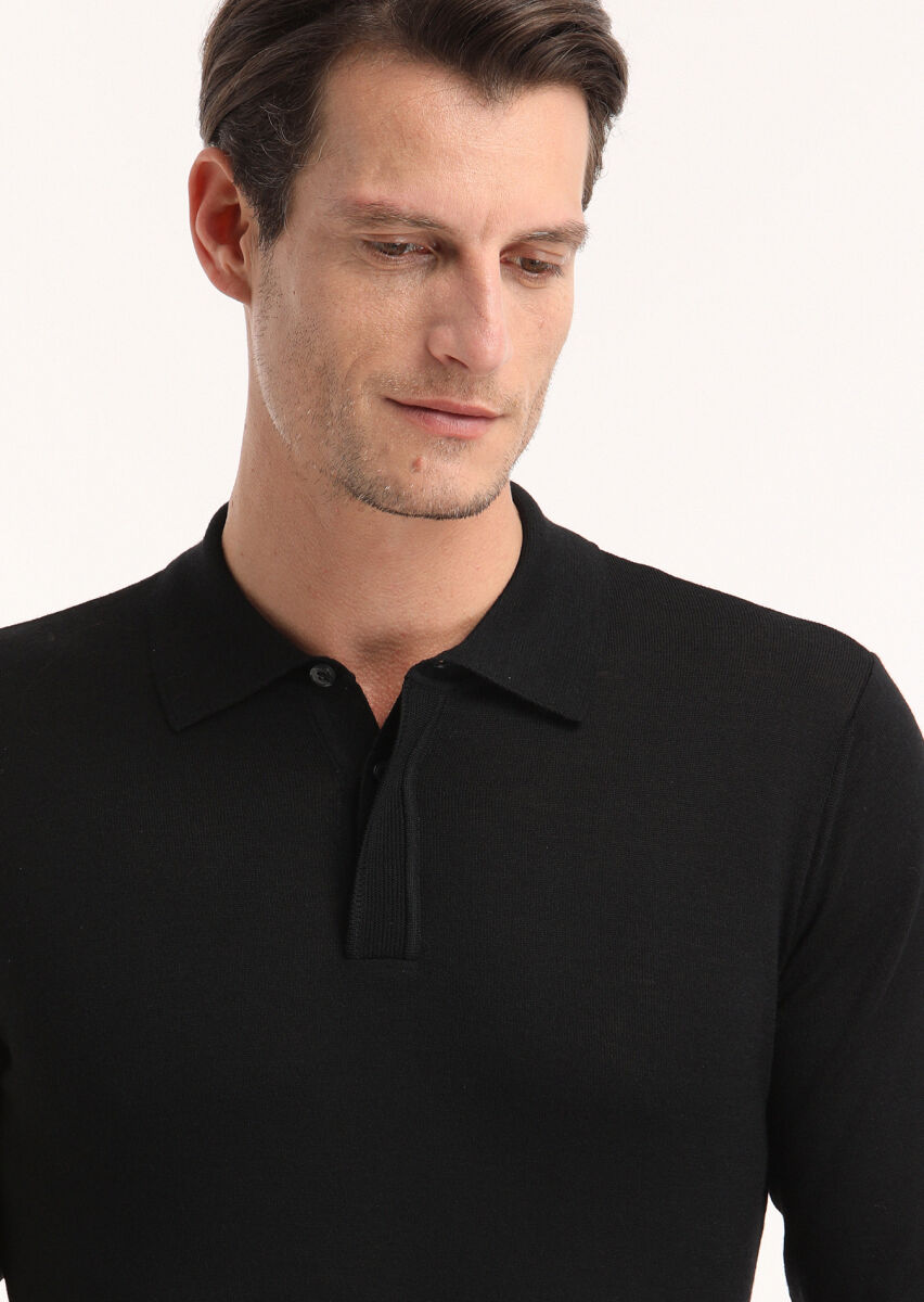 Black Knitwear Sweatshirt - 2