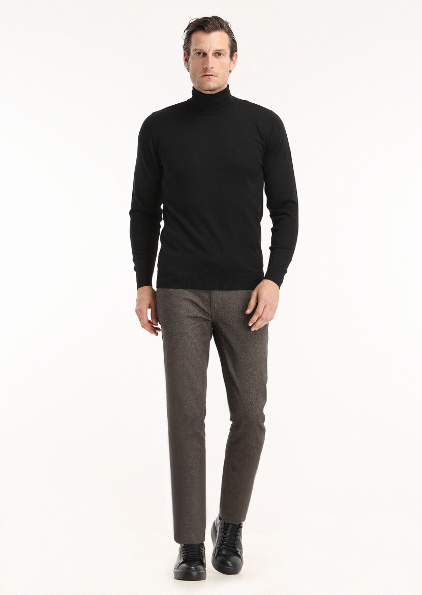 Black Knitwear Sweatshirt - 1