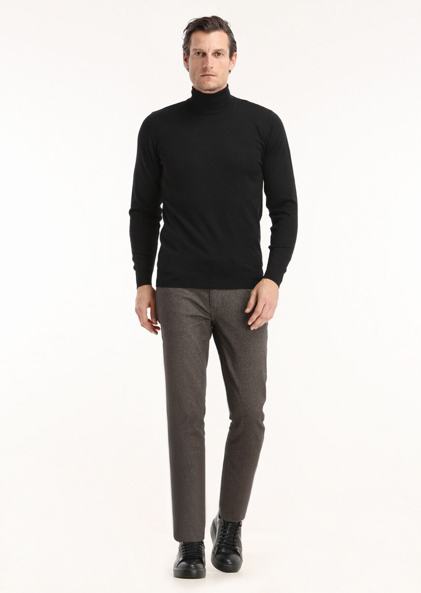 Black Knitwear Sweatshirt - 1